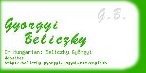 gyorgyi beliczky business card